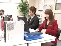 Yui Hatano enjoys while giving say no to boss a good blowjob in the office
